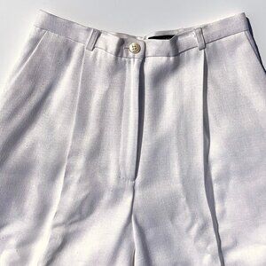 VTG Women’s Liz Claiborne Collection Pleated White Rayon Trousers Size 8